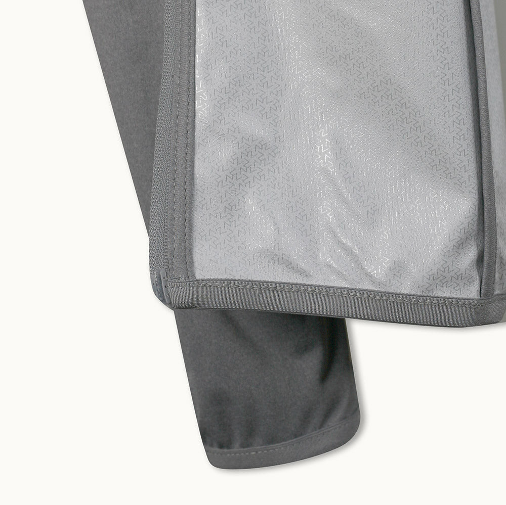 Glenmuir Ladies Lightweight Showerproof Performance Golf Jacket in Light Grey Marl/White/Candy Check