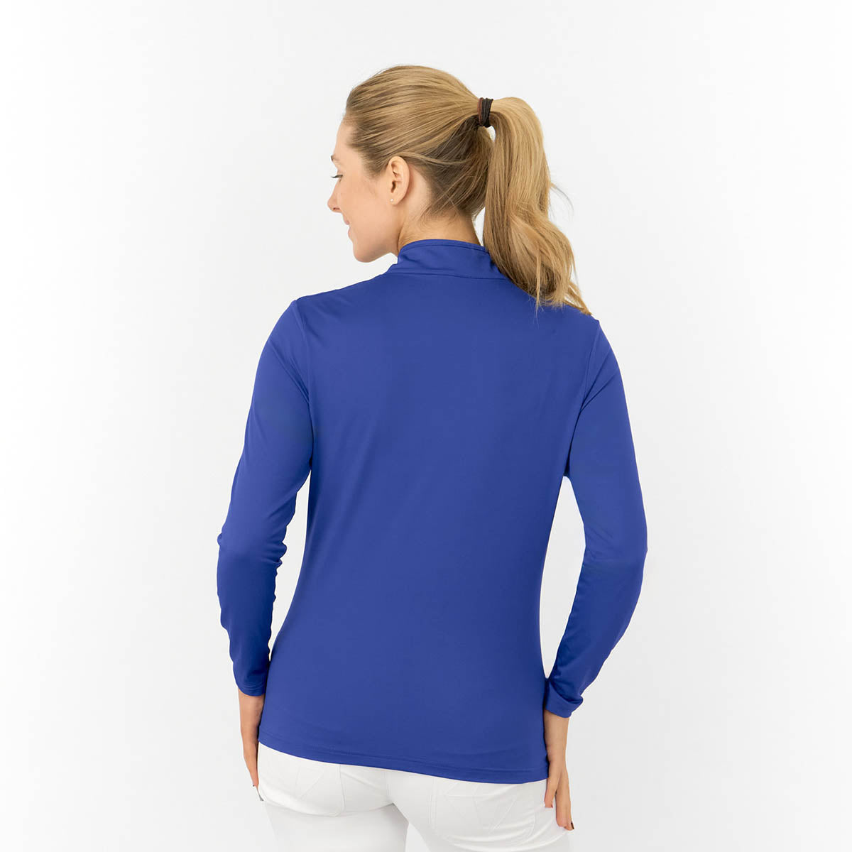 Pure Golf Ladies Long Sleeve Golf Top with Wave Print