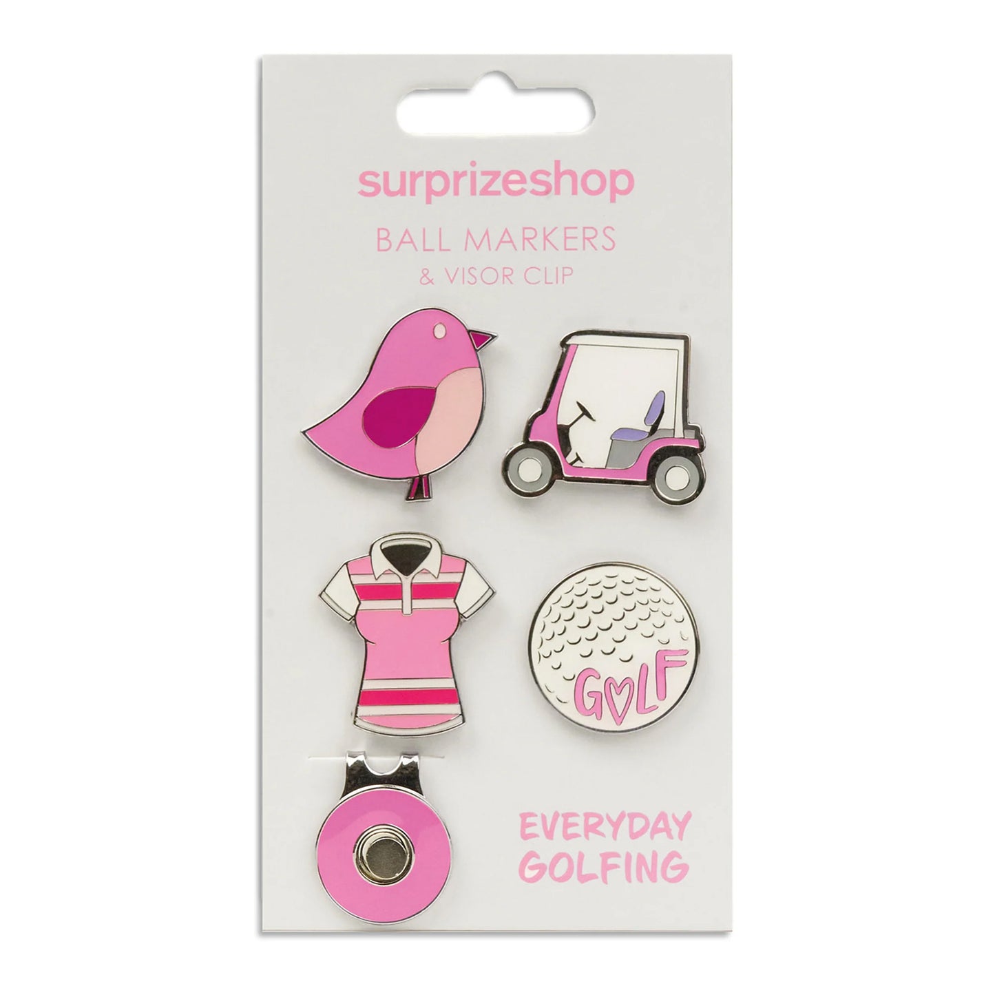 Surprizeshop Golf Ball Marker & Visor Clip Set