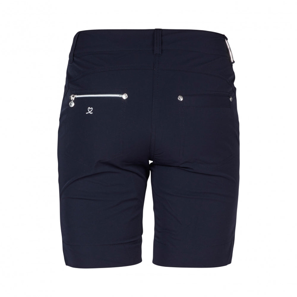 Daily Sports Ladies Pro-Stretch Shorter-Length Shorts with Straight Leg Fit in Navy Blue