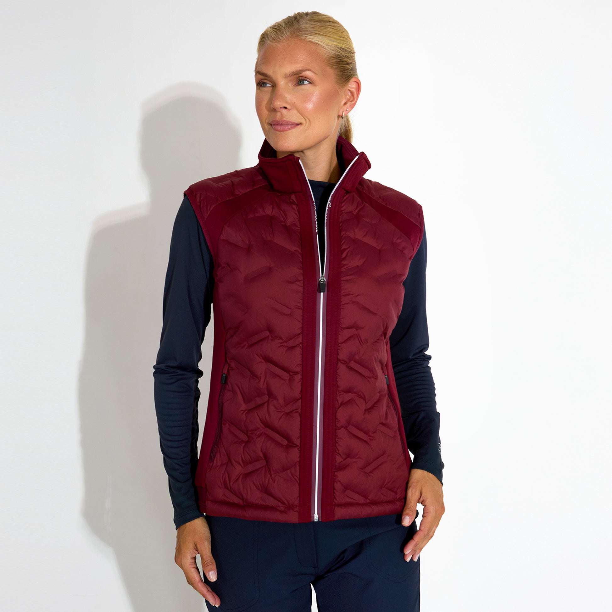 Abacus Ladies Quilted Gilet with Stretch Side Panels