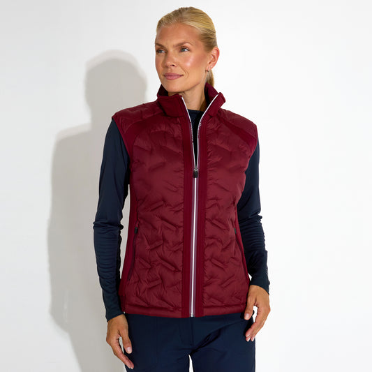 Abacus Ladies Quilted Gilet with Stretch Side Panels