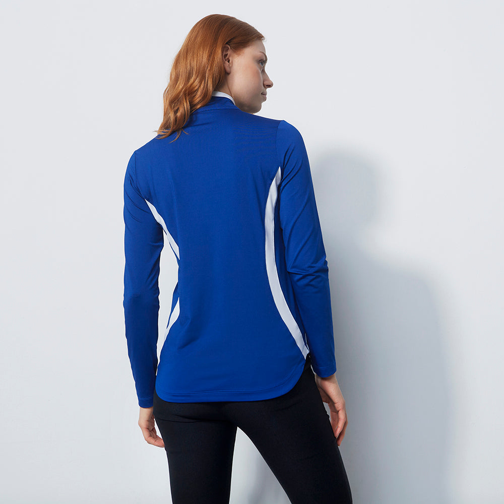 Daily Sports Ladies Mid-Layer Zip Neck Top in Spectrum Blue - Last One Large Only Left