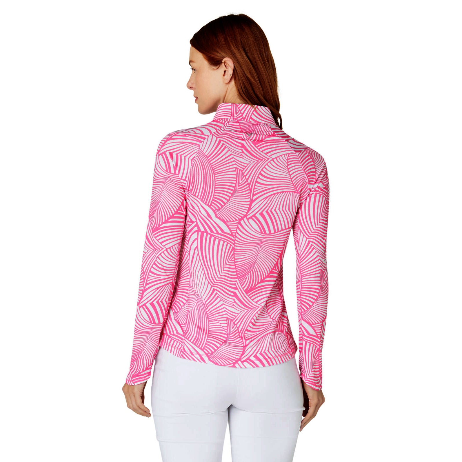 Callaway Womens Golf Top with Stencil Floral Print Design