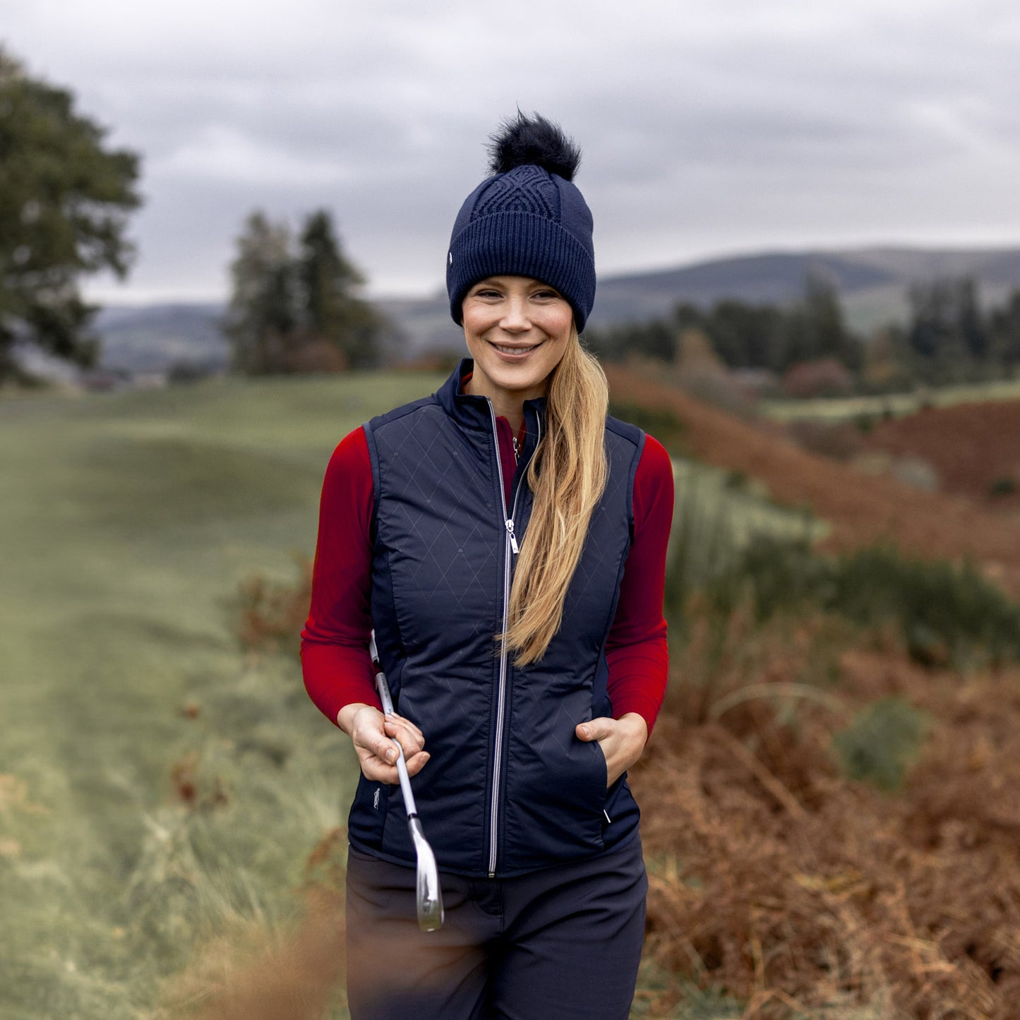 Glenmuir Ladies 100% Cotton Half-Zip Sweater