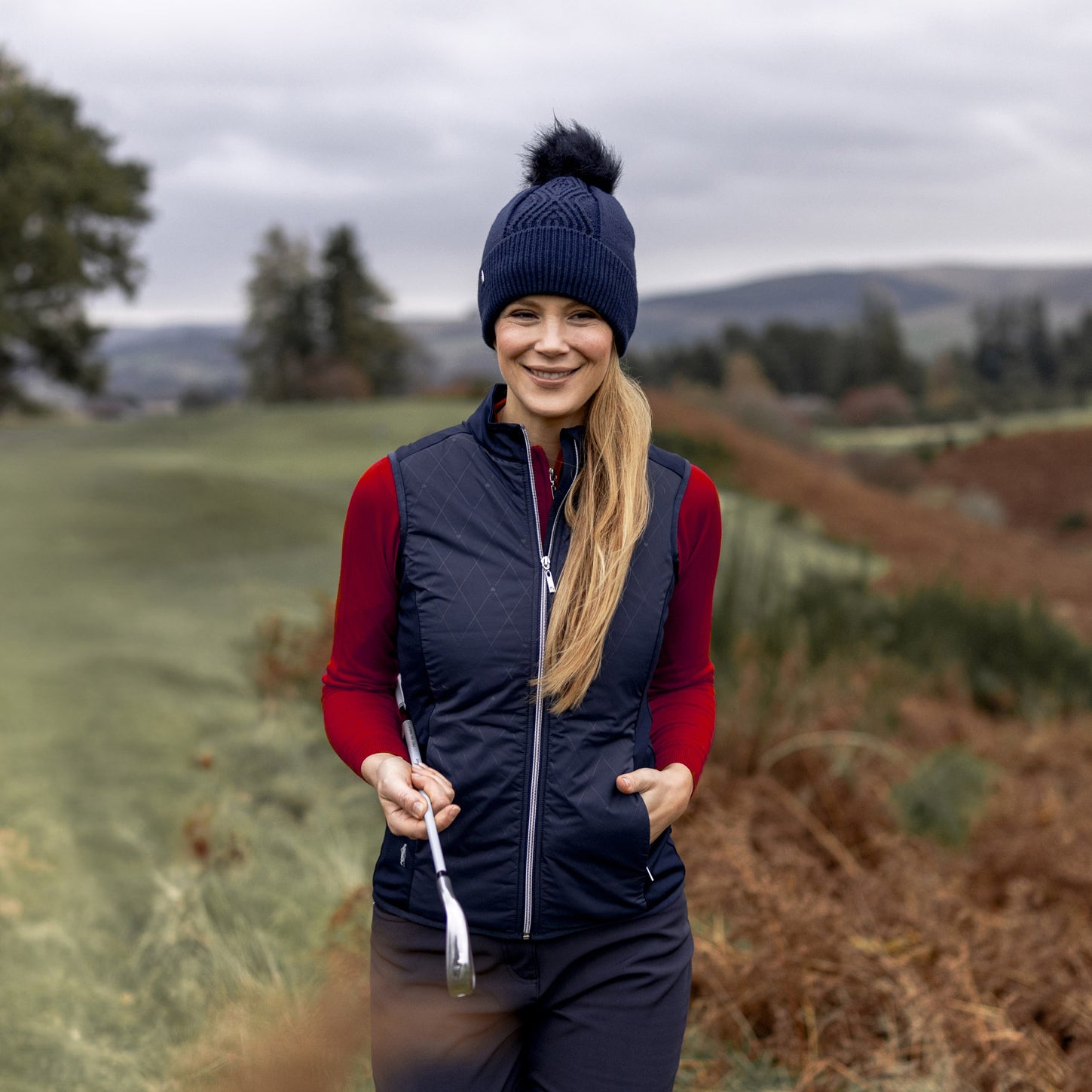 Glenmuir Ladies 100% Cotton Half-Zip Sweater