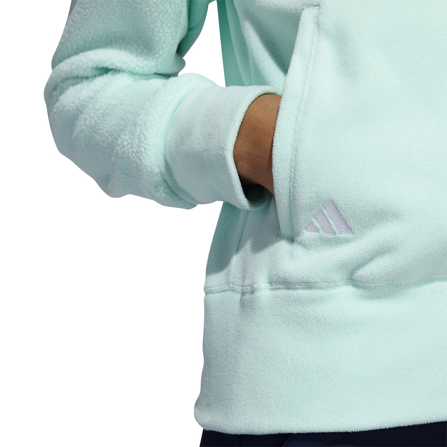 adidas Ladies Fleece Golf Jacket in Semi Flash Aqua