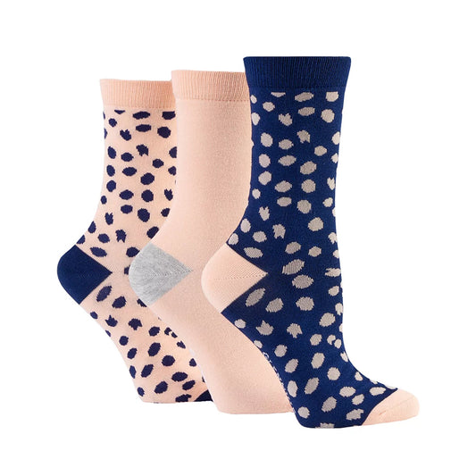 Glenmuir Ladies 3-Pair Pack of Bamboo Socks in Christmas Inspired Gift Box