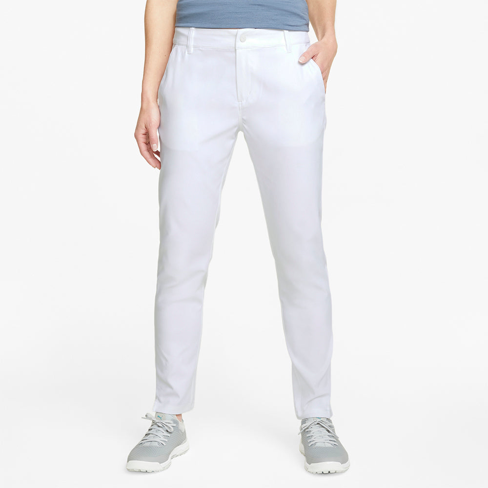 Puma Ladies Boardwalk 7/8 Golf Trousers in Bright White