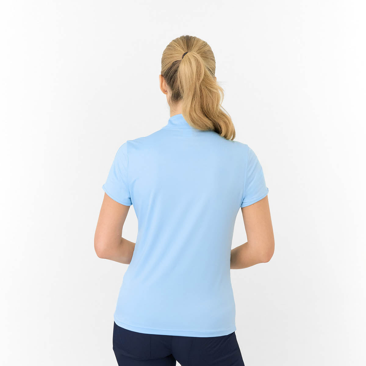 Pure Golf Ladies Cap Sleeve Polo with Wave Print