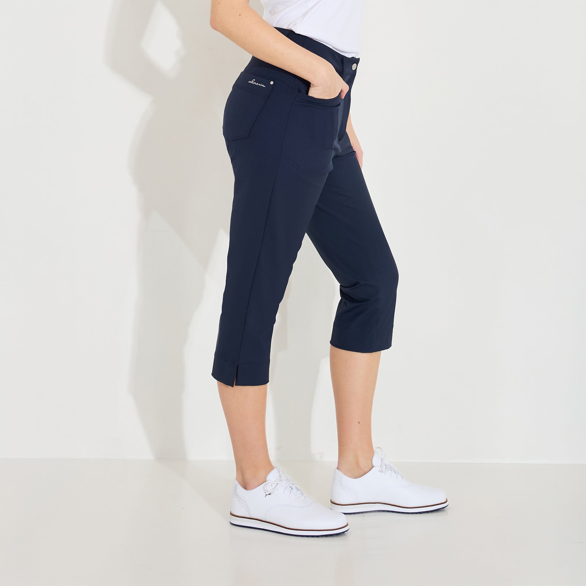 Abacus Ladies Capris in Navy - Refined Comfort for On & Off the Course