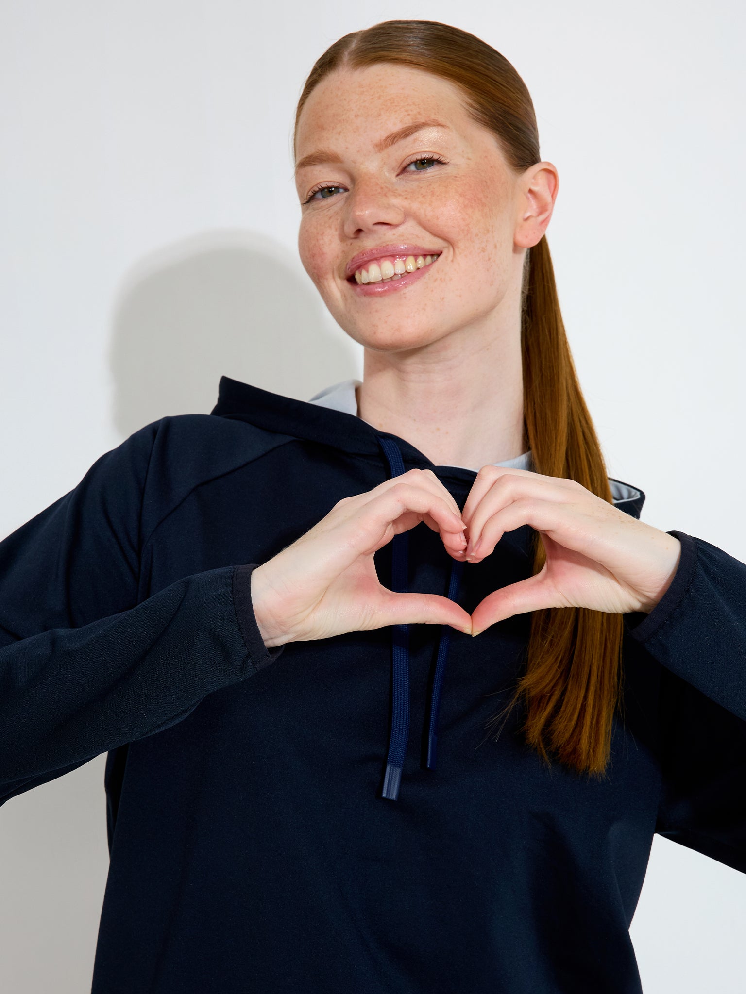 Abacus Ladies Navy Loop Hoodie