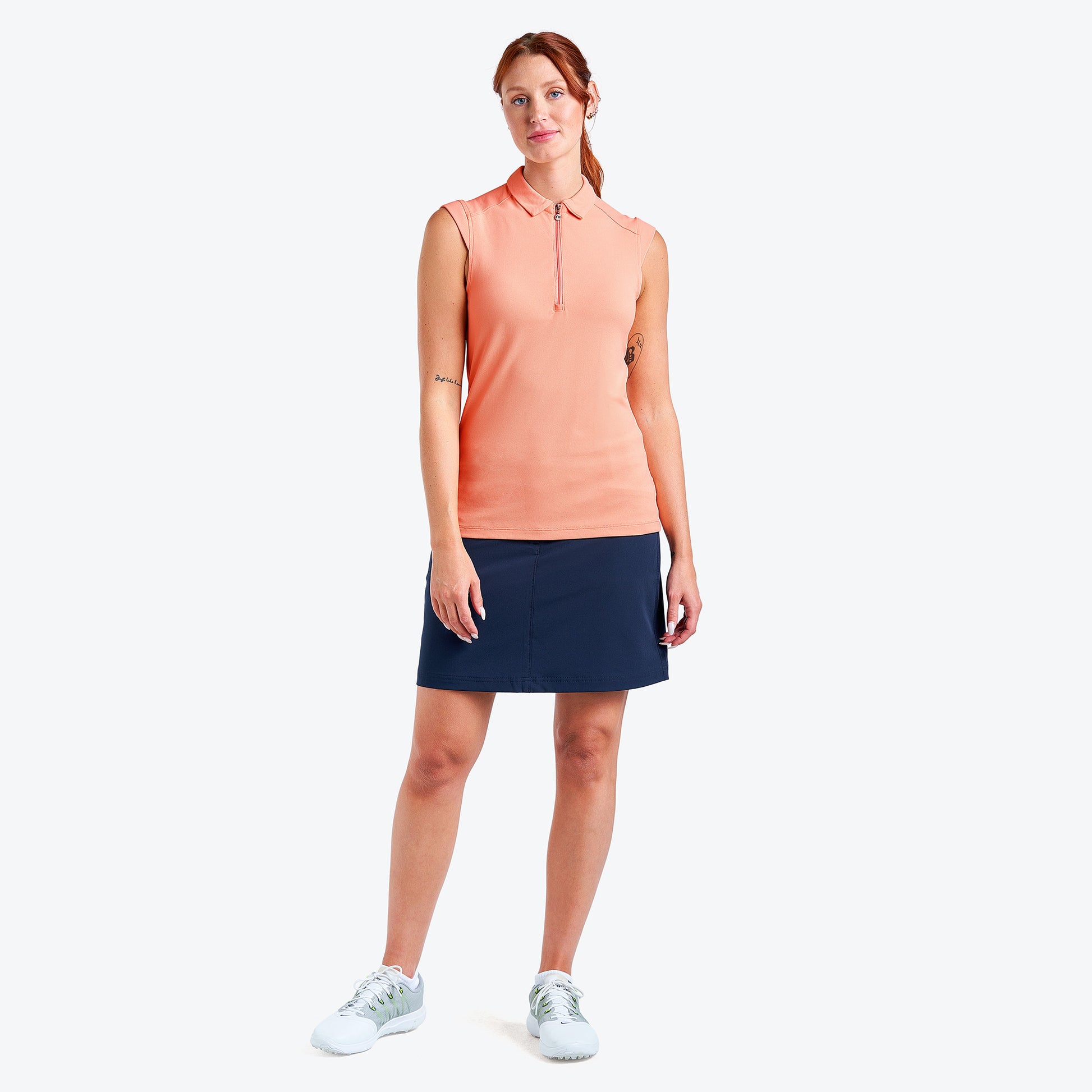 Nivo Ladies Sleeveless Piqué Polo with UPF 50+ in Coral Reef