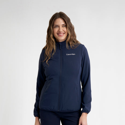 Calvin Klein Ladies Quilted Water Resistant Jacket in Navy