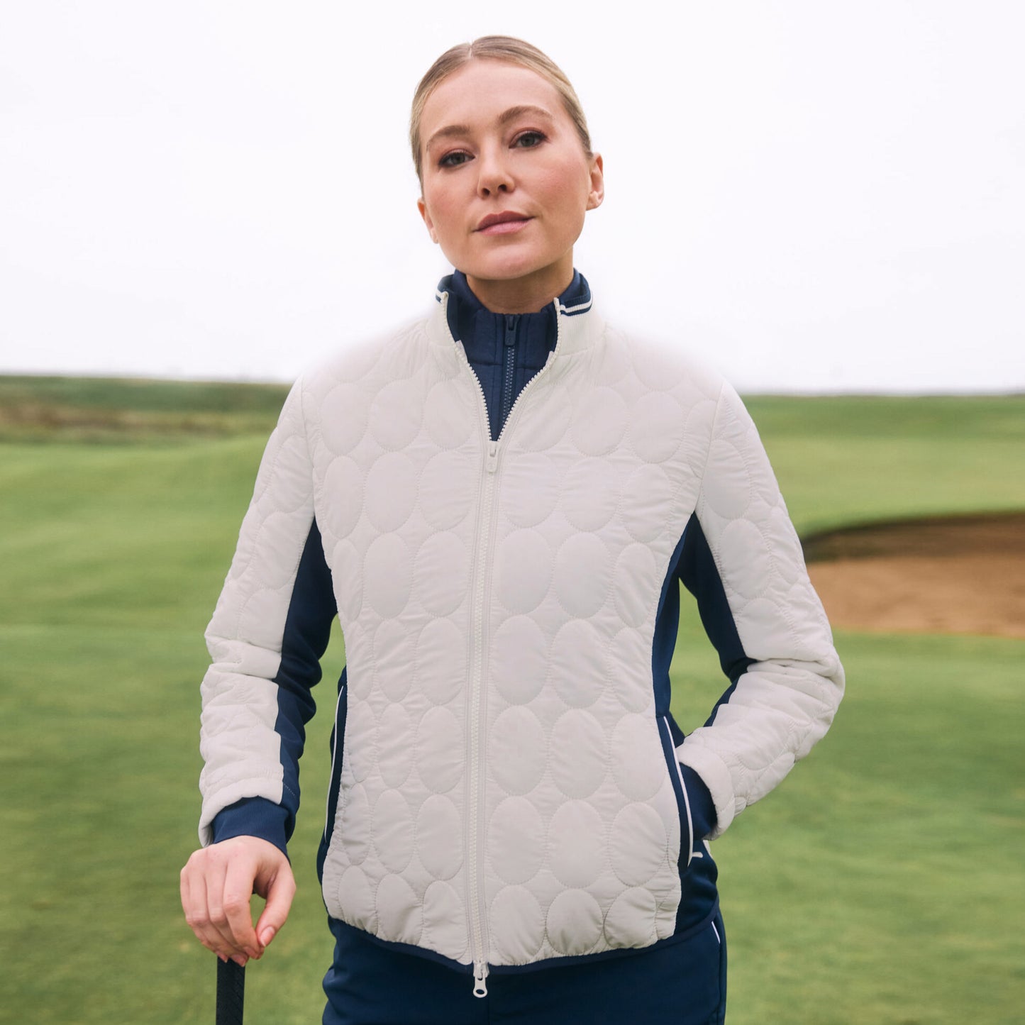 Original Penguin Ladies Lightweight Primaloft Quilted Jacket with Stretch Panels