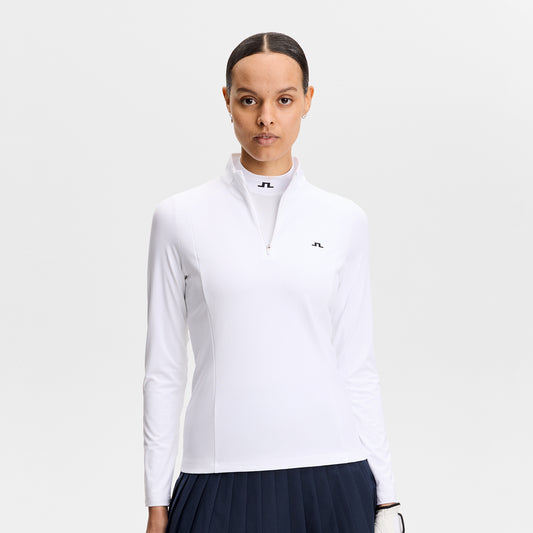 J.Lindeberg Ladies 1/4 Zip Mid-Layer - Lightweight Warmth for Active Days
