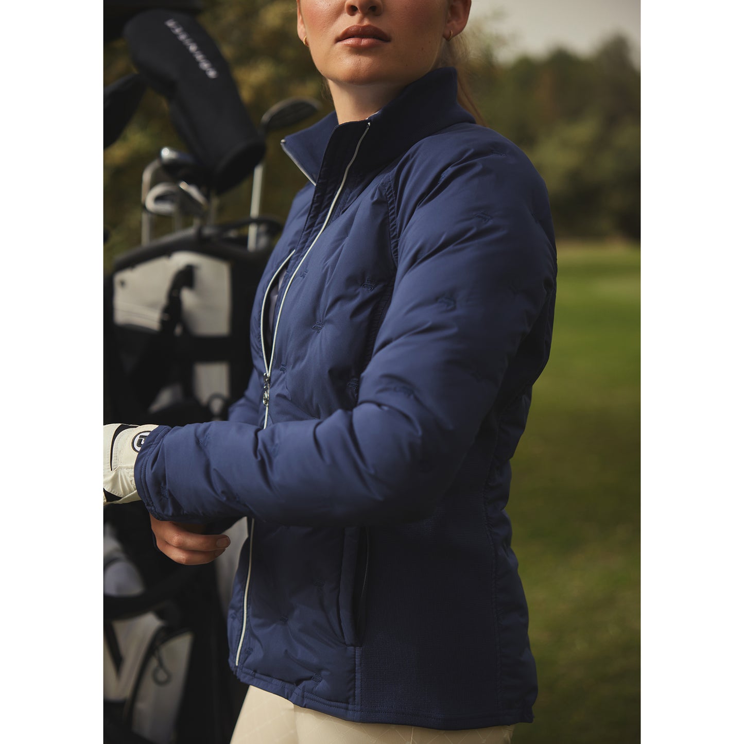 Rohnisch Ladies Navy Quilted Hybrid Jacket