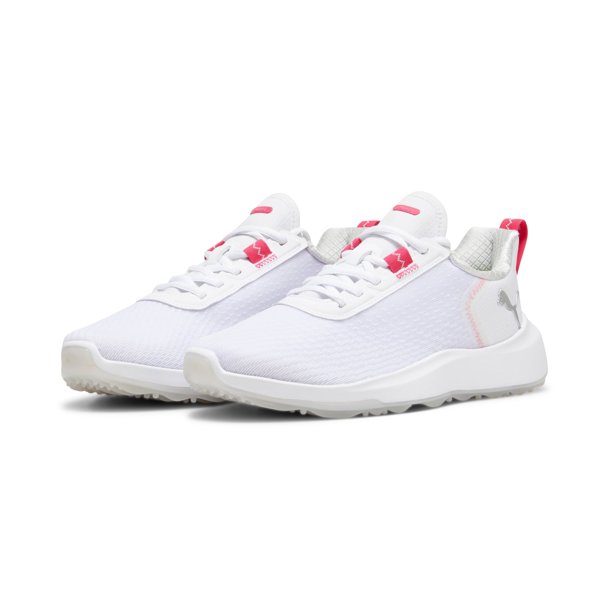 Puma Women s Fusion Crush Golf Shoes in White and Garnet Rose