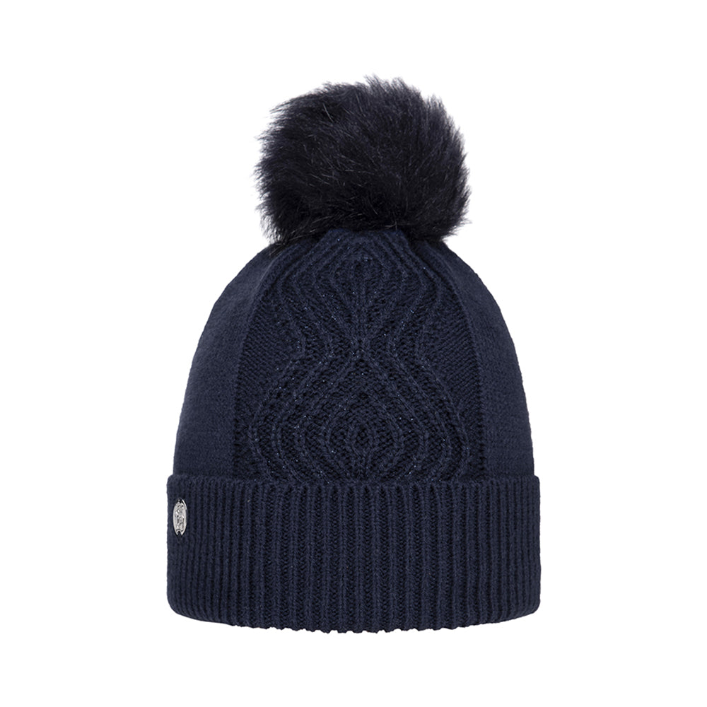 Glenmuir Ladies Thermal Lined Bobble Hat in Navy