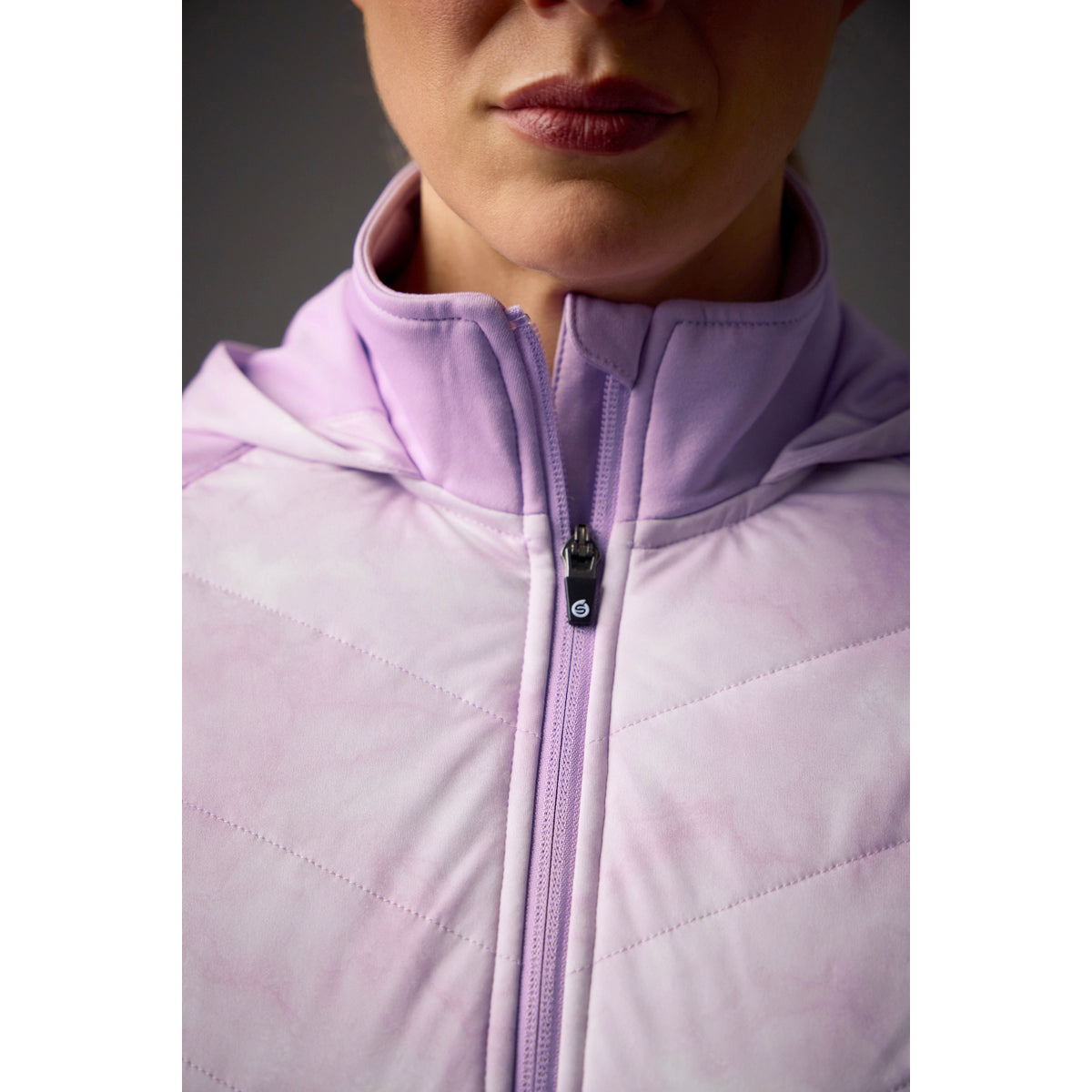 Sunderland Ladies Hooded Hybrid Jacket with Subtle Marble Print