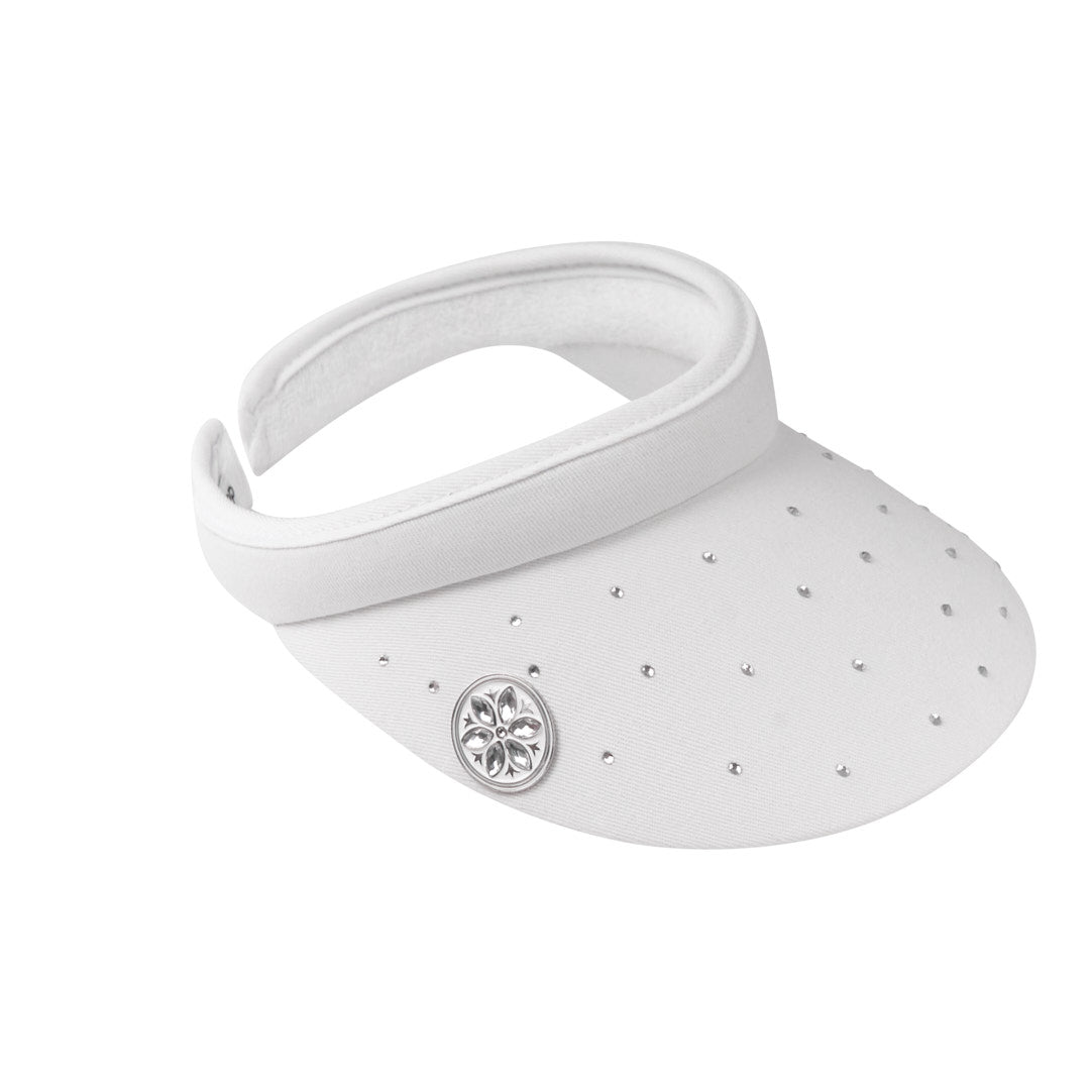 Surprizeshop Crystal Embellished Clip-On Visor with Ball Marker