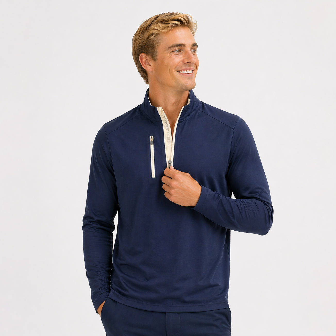 Swing Out Sister Men's Navy Mid-Layer Top - Your Go-To Layer for Comfort, Confidence, & Unstoppable Play