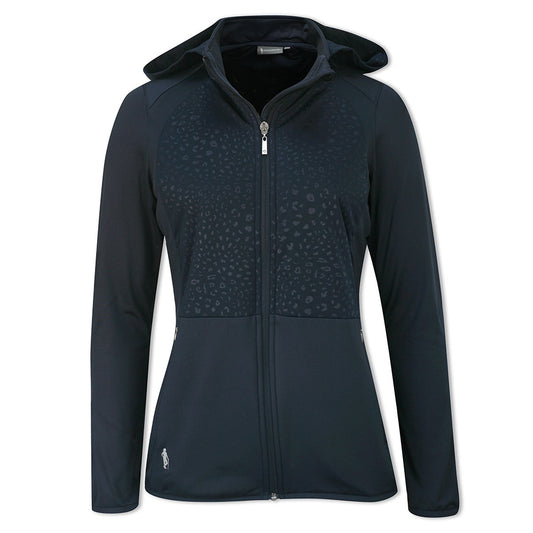 Glenmuir Ladies Hybrid Jacket with Hood in Navy