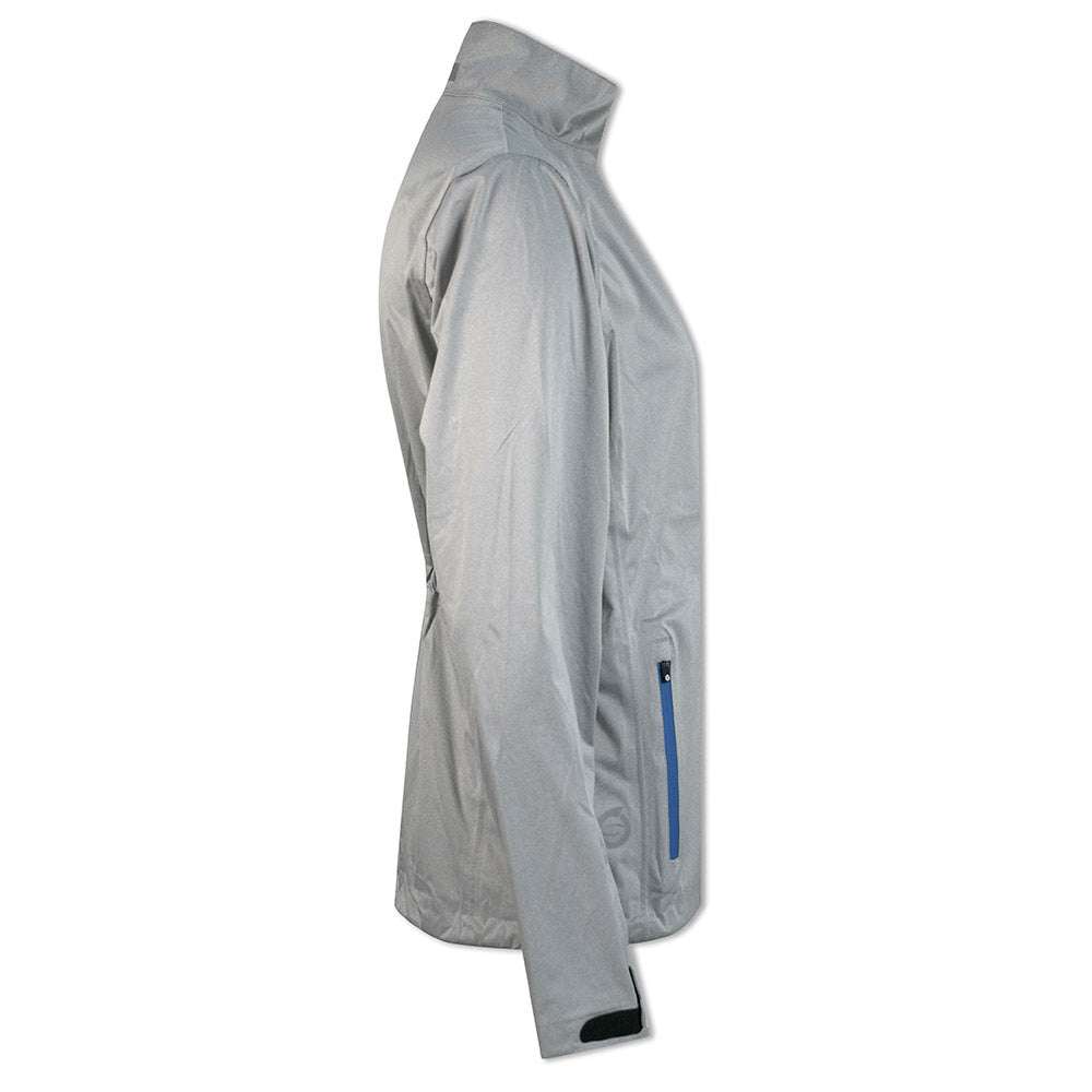 Sunderland Ladies WhisperDry Tech-Lite Waterproof Jacket in Silver Marl & Ocean