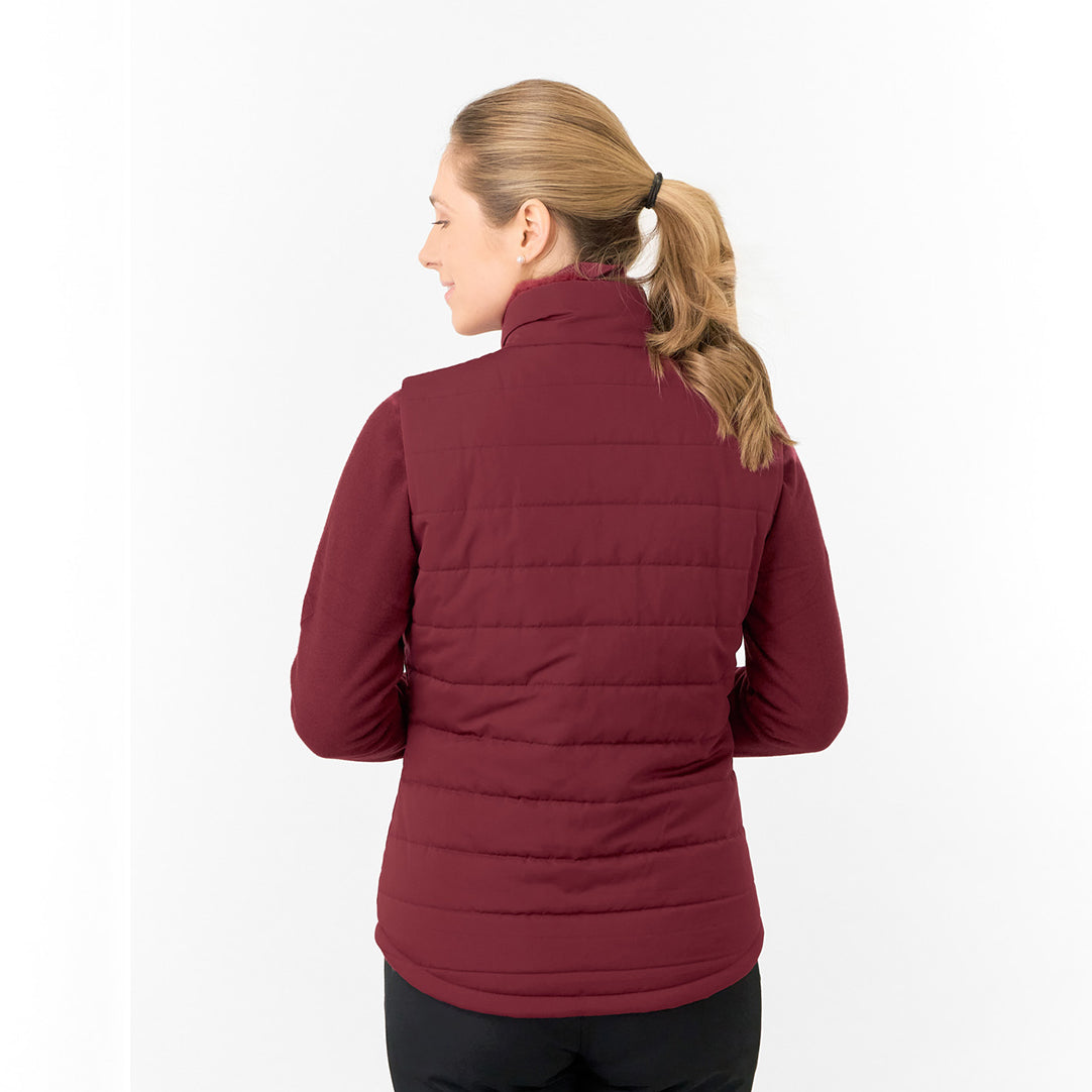 Pure Golf Ladies Insulated Faux Fur Collar Gilet