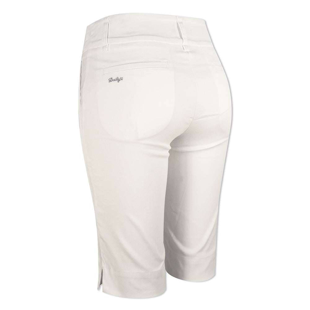 Daily Sports Ladies Pull-On City Shorts with Super-Stretch Finish in White
