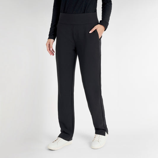 Green Lamb Pull-On Contour Trousers in Black