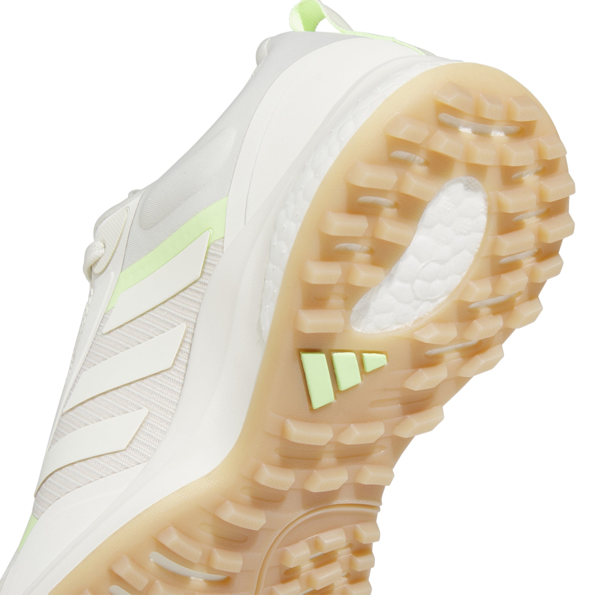 adidas Women's Spikeless Golf Shoe with Fluorescent Lime Green Detailing
