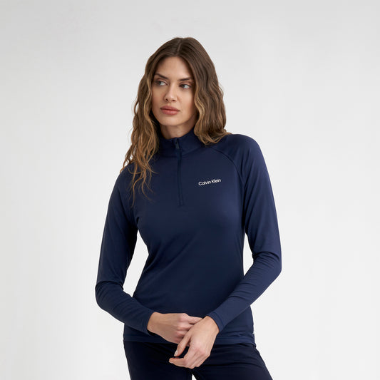 Calvin Klein Ladies Zip-Neck Top