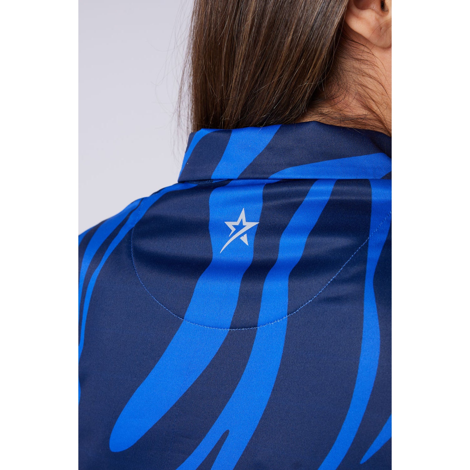 Swing Out Sister Ladies Tiger Stripe Cap Sleeve Polo