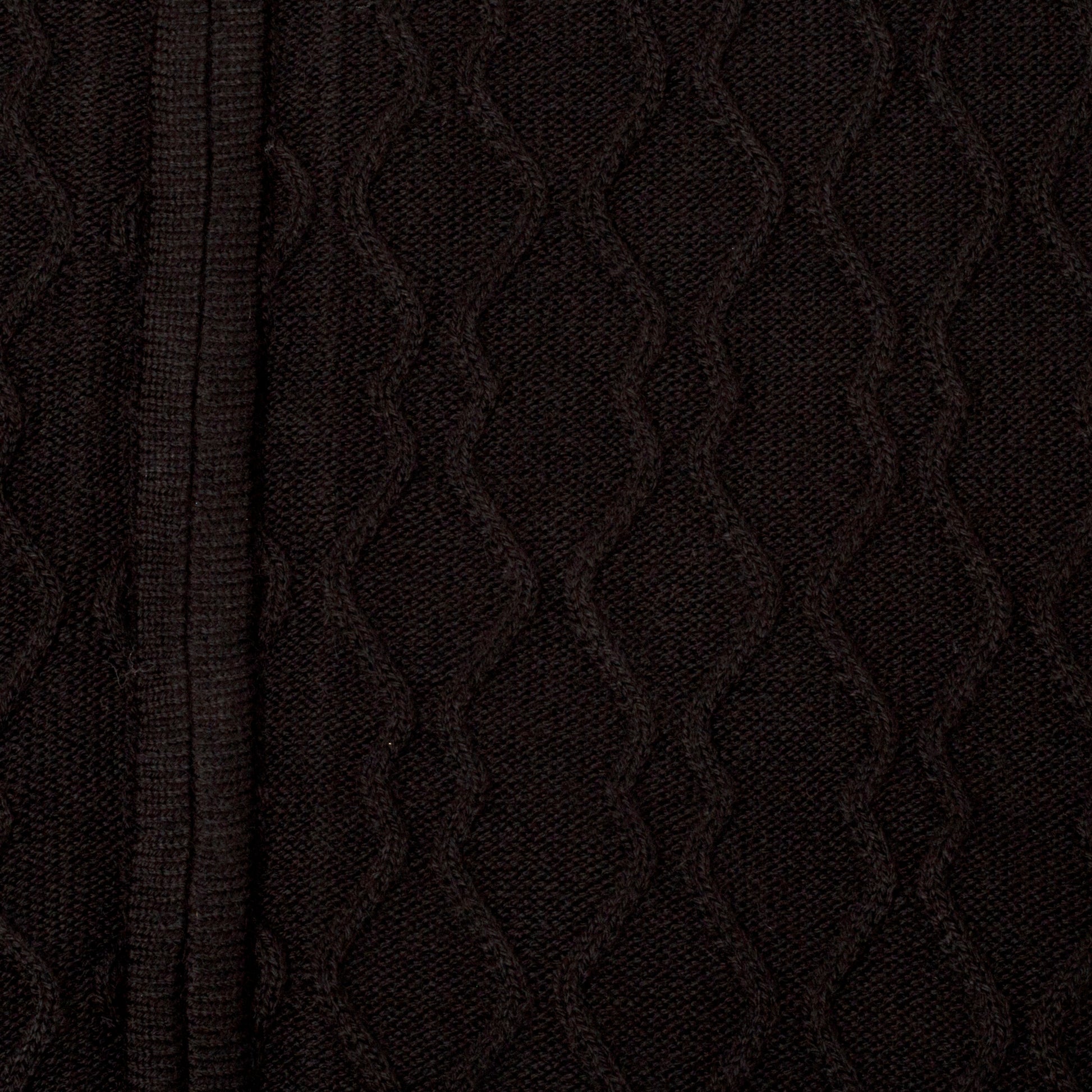 Green Lamb Ladies Lined Windstopper Cardigan with ZigZag Stitch Front Panel in Black