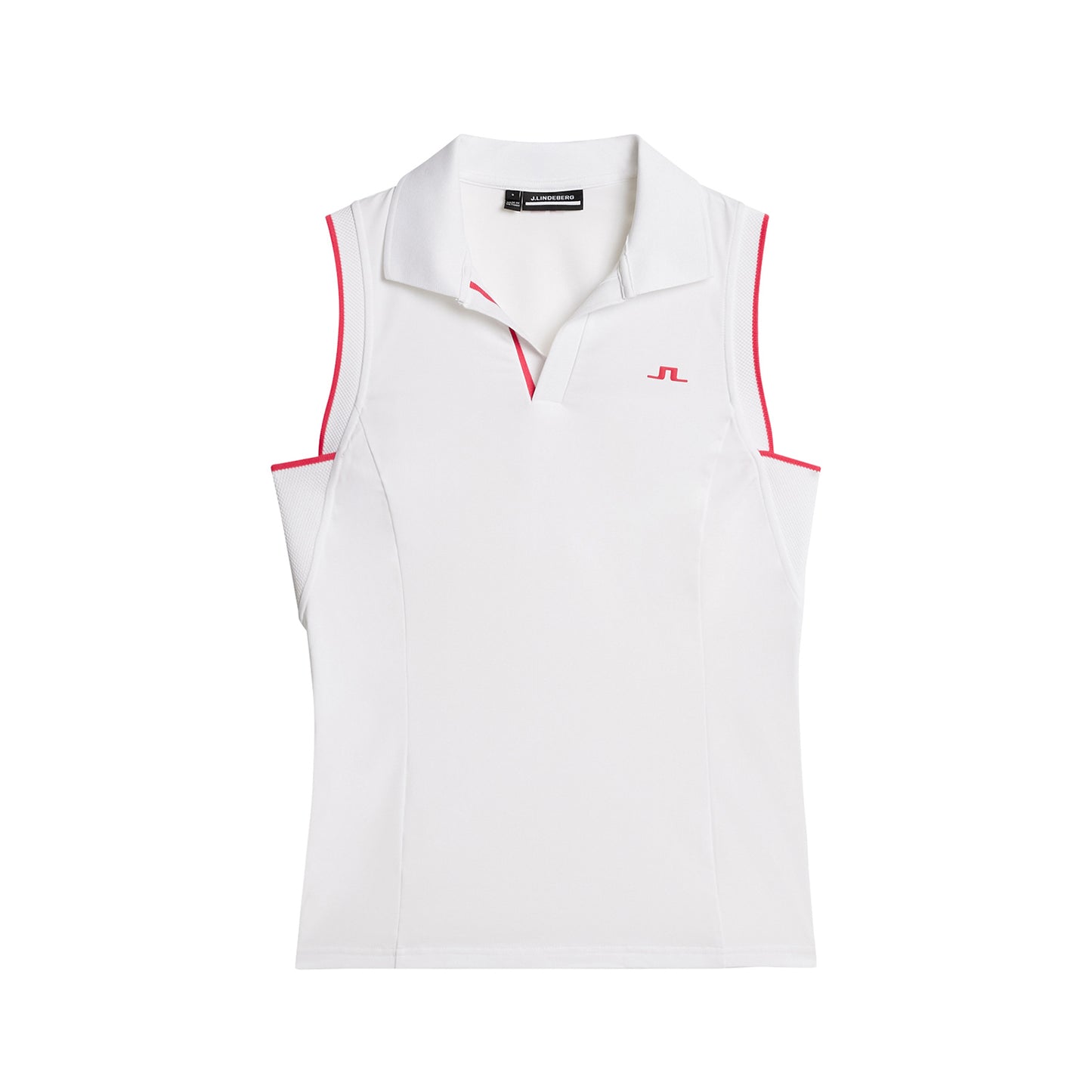 J.Lindeberg Ladies Sleeveless Polo with Pink Trim