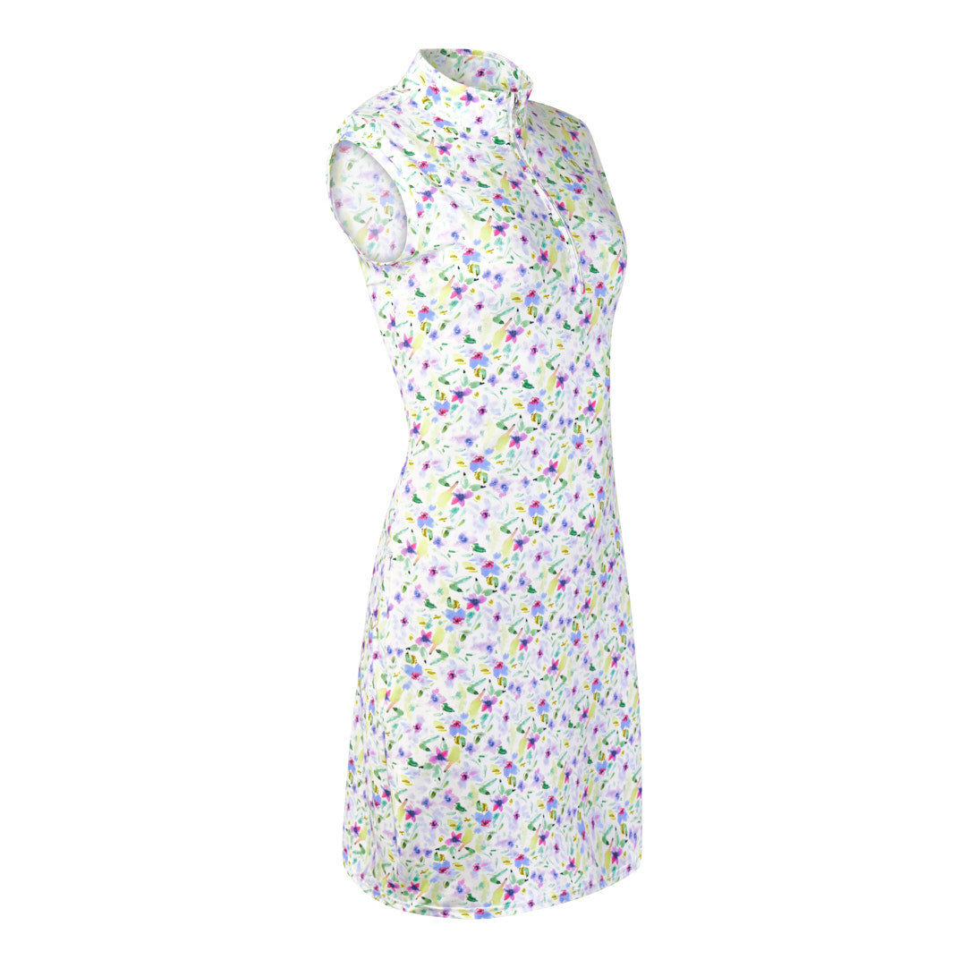 Pure Golf Sleeveless Dress in Ethereal Bouquet Print