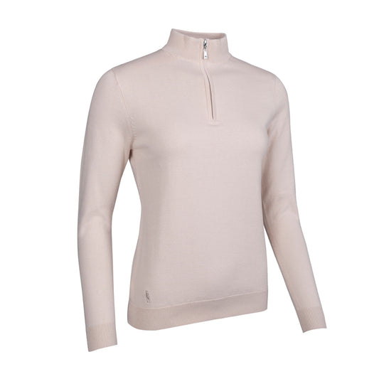 Glenmuir Ladies 100% Cotton Half-Zip Sweater