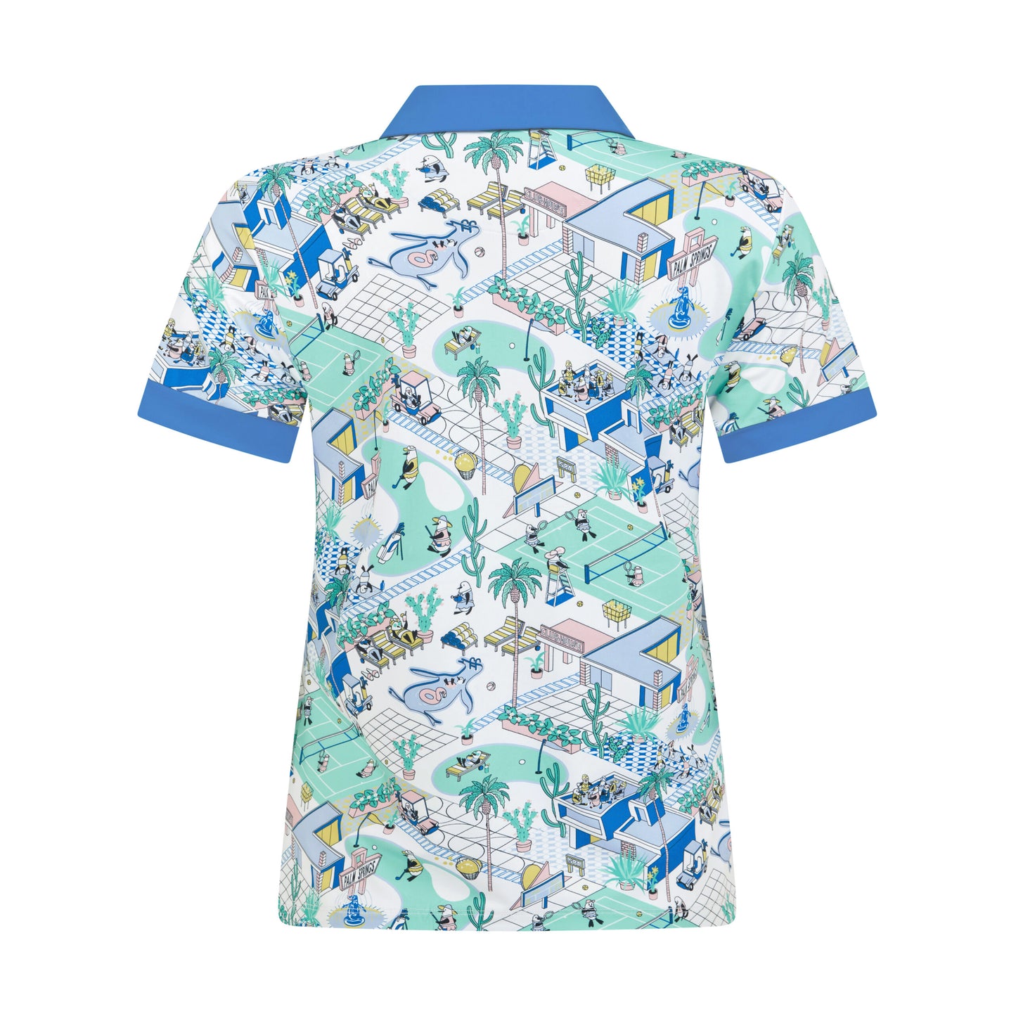 Original Penguin Ladies Palm Springs Print Short Sleeve Polo