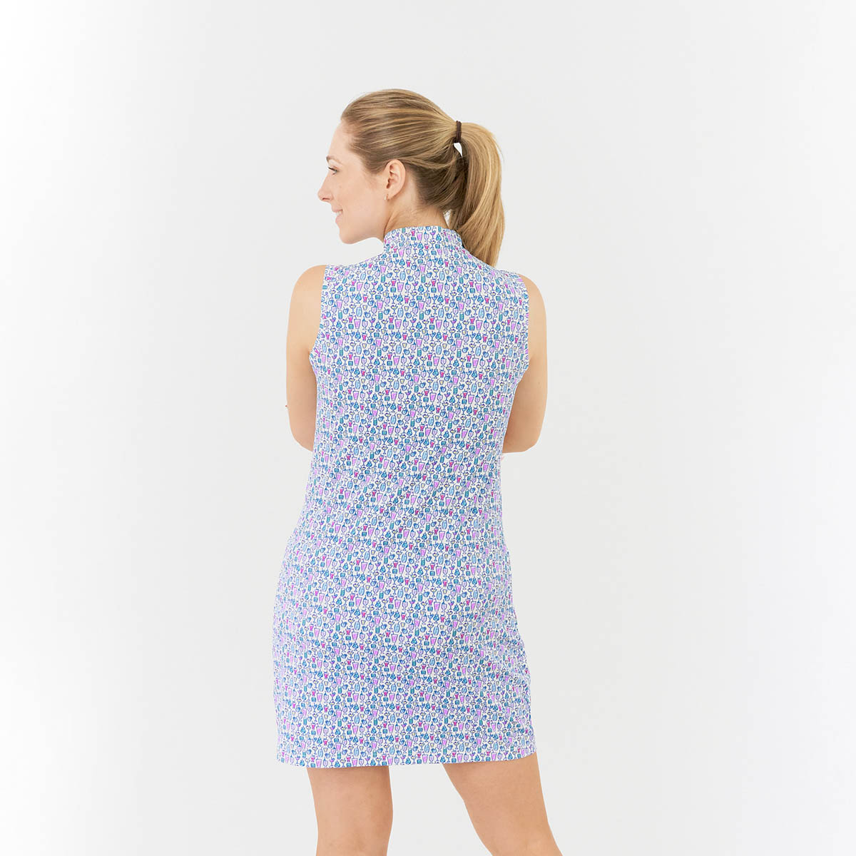 Pure Golf Cocktail Print Sleeveless Dress