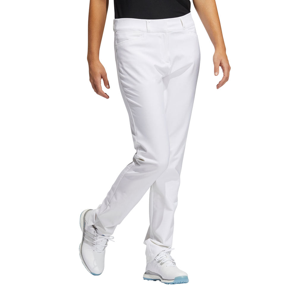 adidas Ladies Soft Stretch Golf Trousers in White