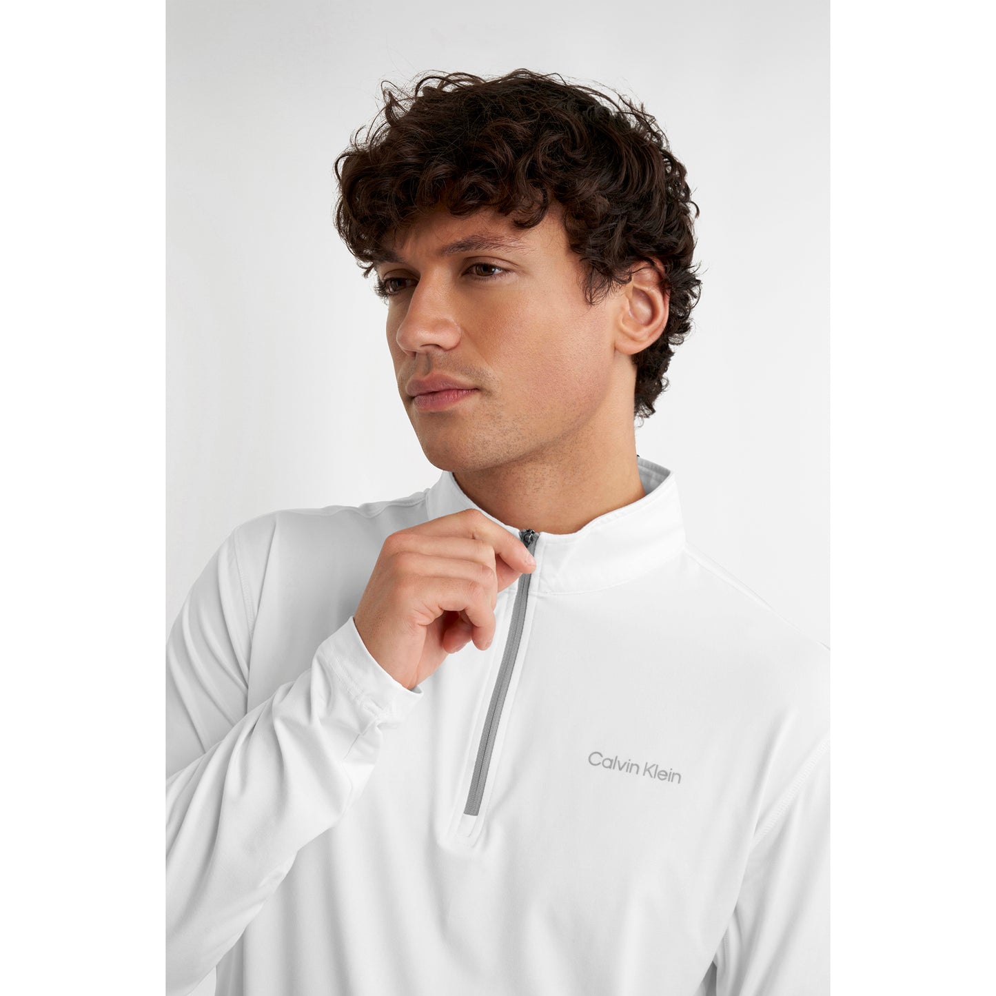 Calvin Klein Technical Zip-Neck Top