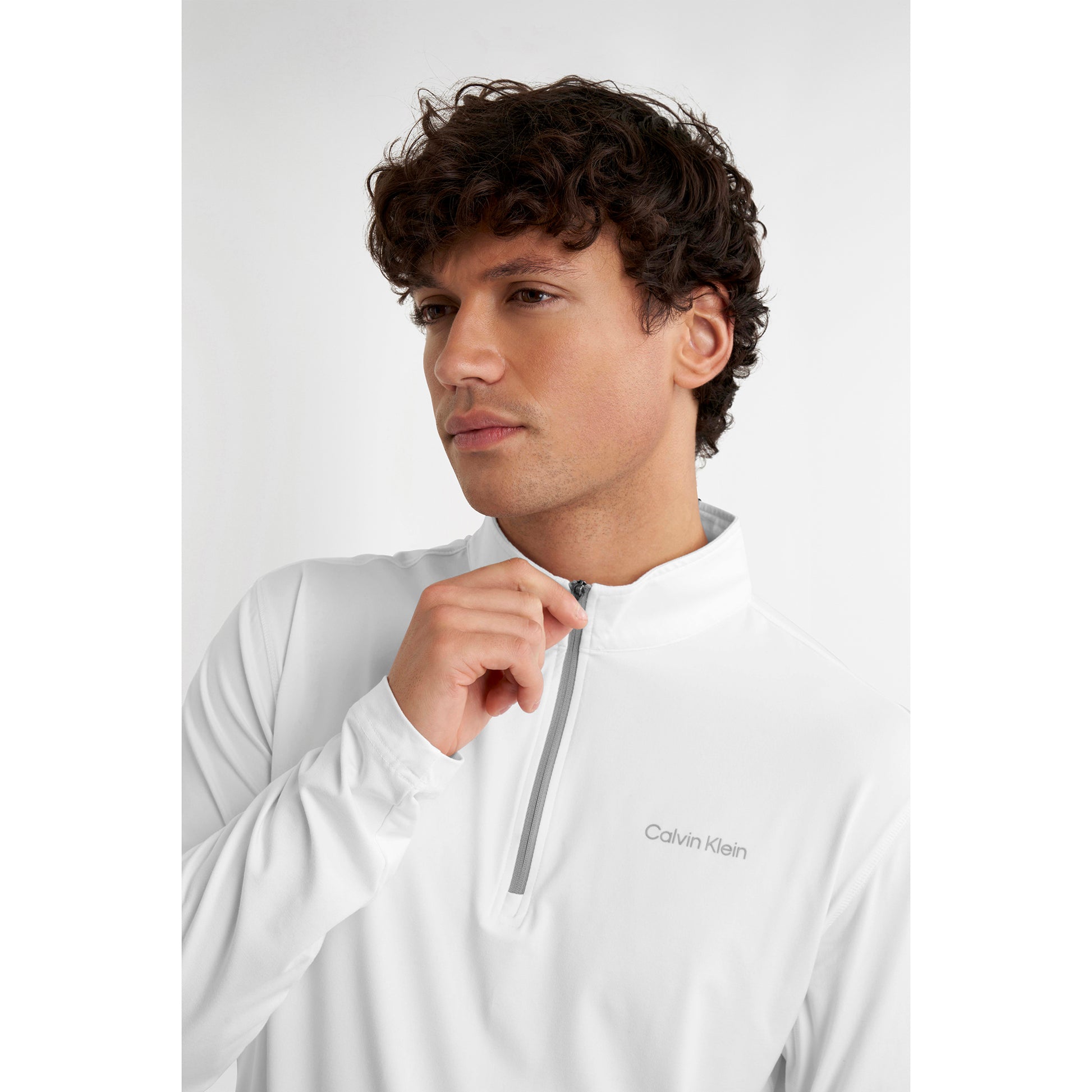 Calvin Klein Technical Zip-Neck Top