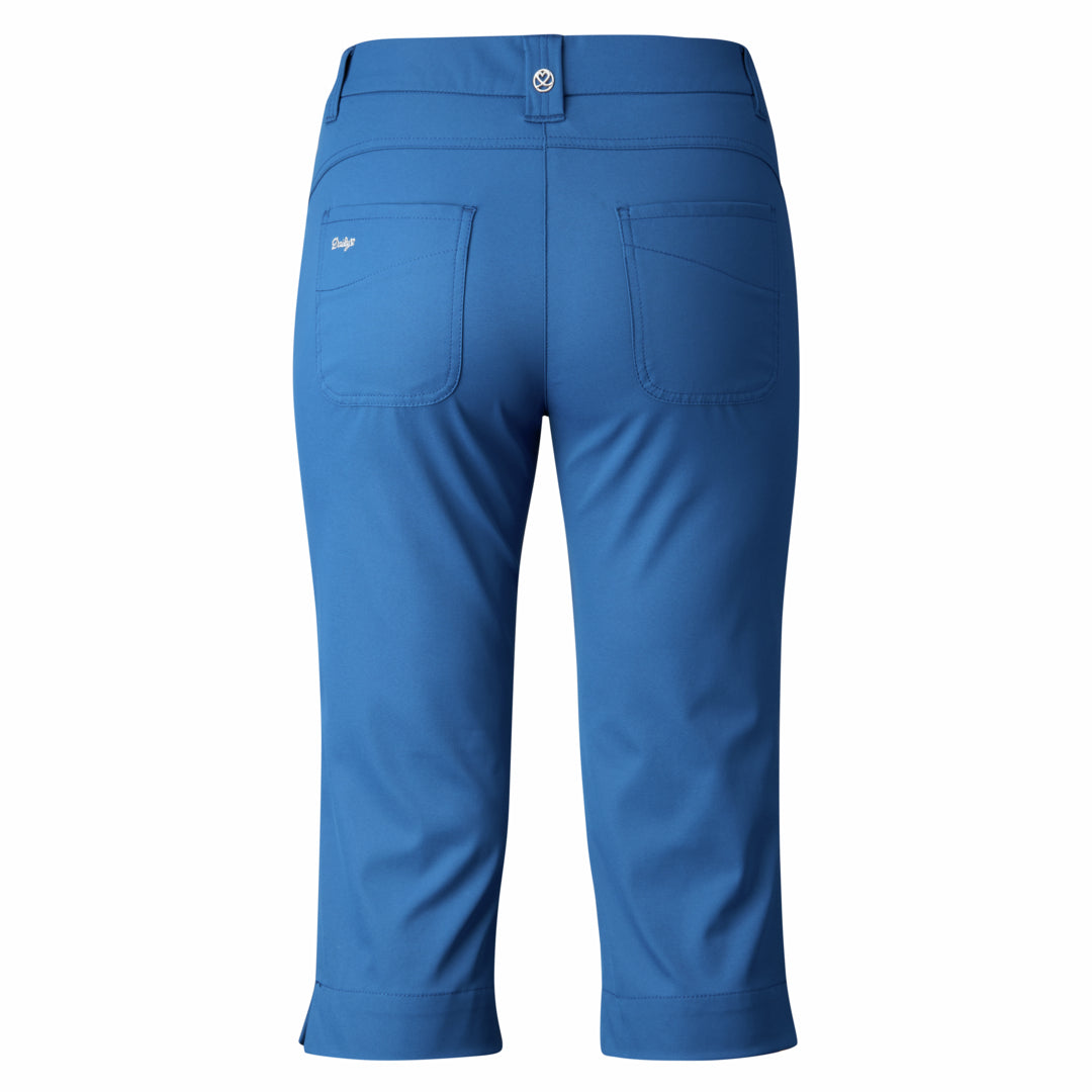 Stretch denim capris sales with pockets