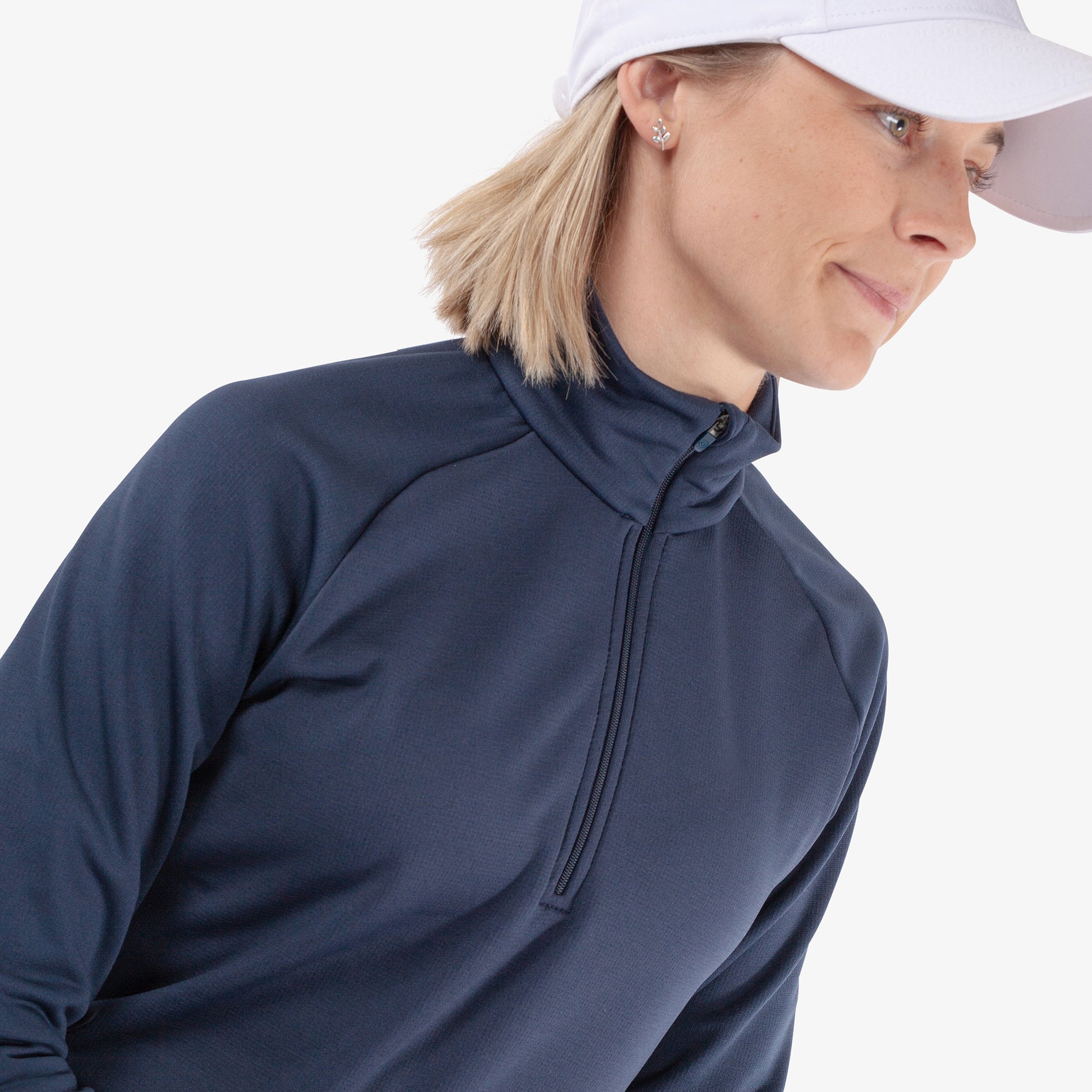 Galvin Green Ladies INSULA Zip-Neck Top in Navy