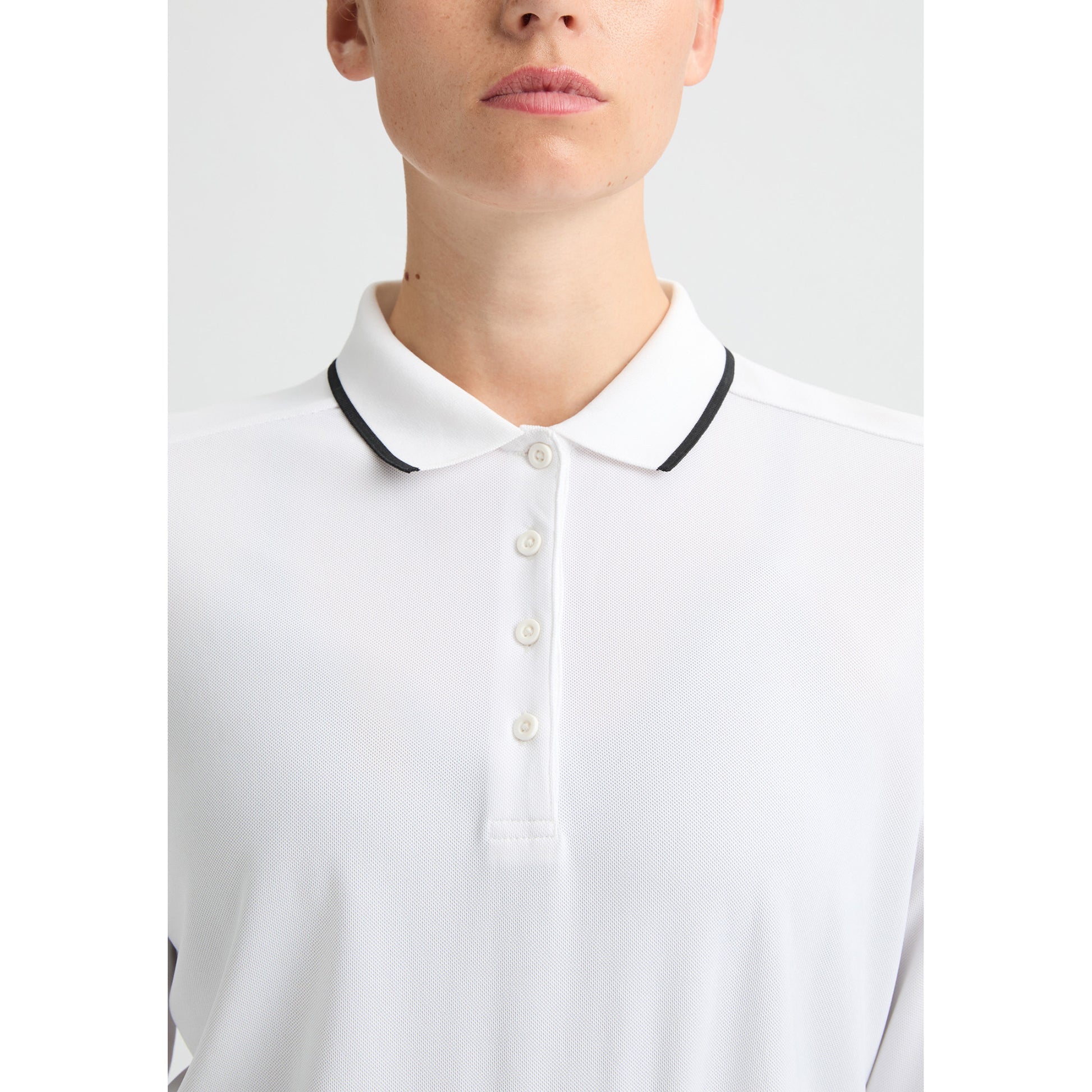 Rohnisch Ladies Classic Long Sleeve Polo Shirt with Contrast Trim