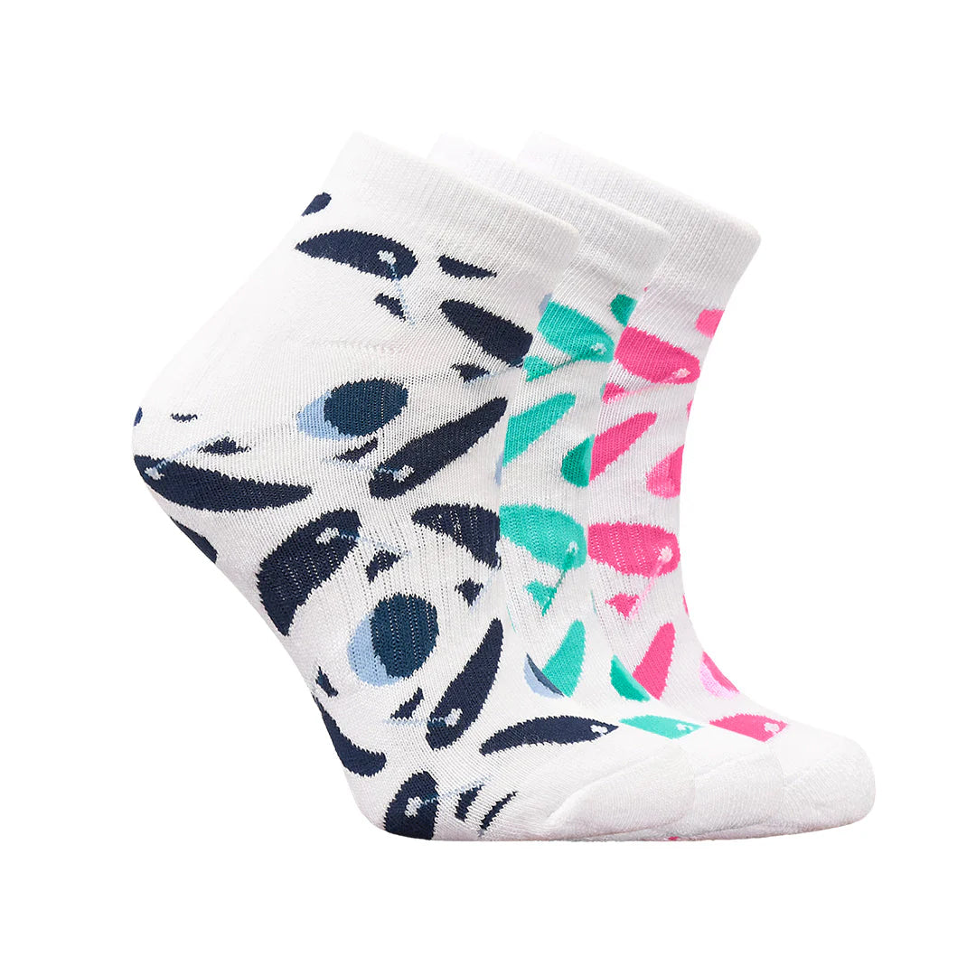 Surpizeshop Ladies 3 Pair Pack of Golf Themed Printed Golf Socks