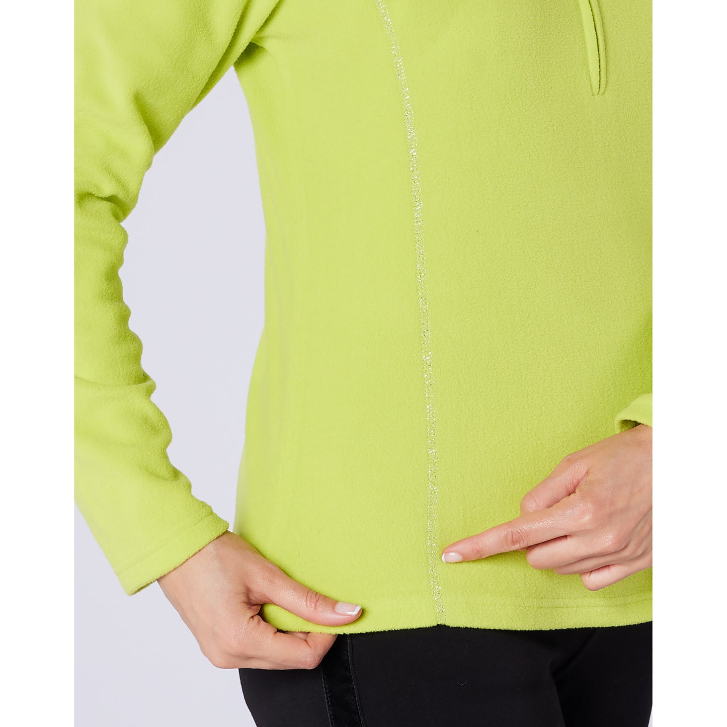 Swing Out Sister Ultra-Soft 1/4 Zip Fleece with Silver Thread Contour Seams