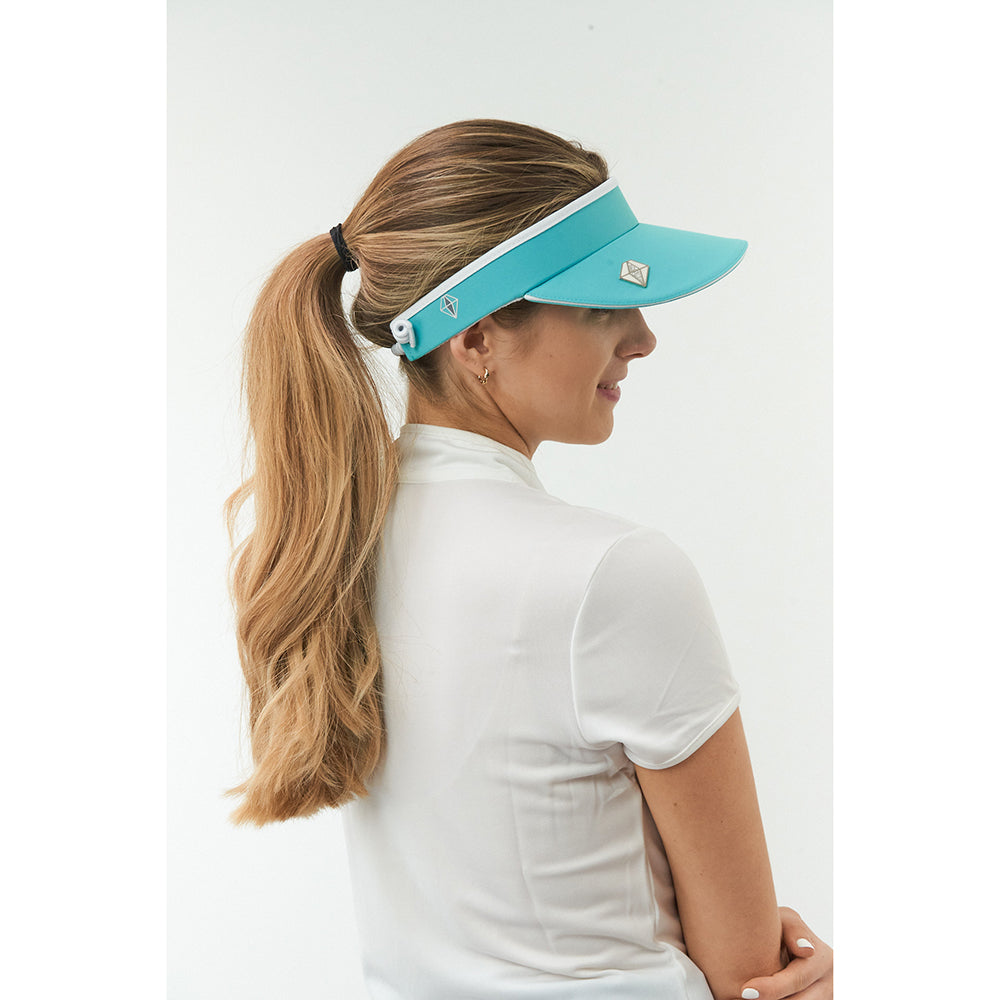 Pure Golf Ladies Cable Adjusted Golf Visor in Ocean Blue