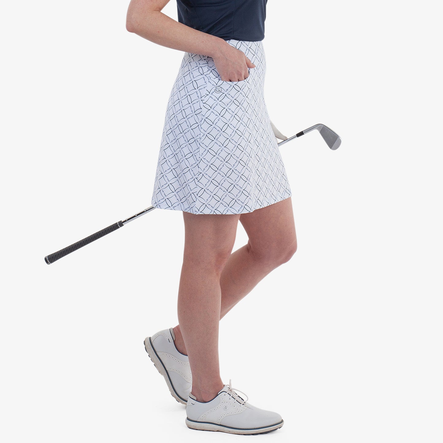 Galvin Green Ladies Pull-On Printed Skort for Lightweight, Breathable Style in Every Stride 